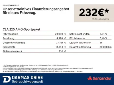 Usata Mercedes CLA220 Sport 190 CV (139 kW) 2019 Nero Berlina