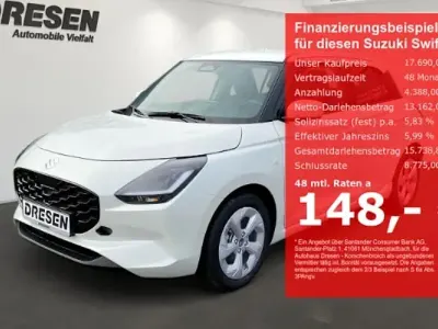 Neu Suzuki Swift Comfort 83 PS (61 kW) 2025 Weiss Kleinwagen