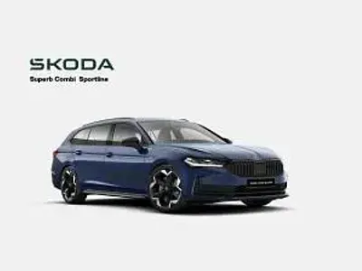 Neu Skoda Superb SportLine 193 PS (141 kW) 2025 Blau (atlantikblau metallic) Kombi