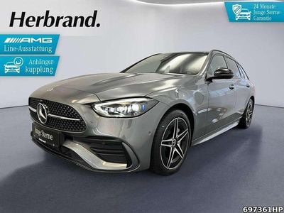 Gebraucht Mercedes C300e AMG line 204 PS (150 kW) 2023 Metalliclack selenitgrau Kombi