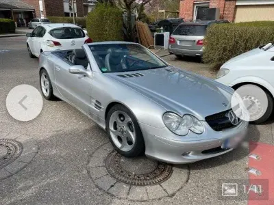 Gebraucht Mercedes SL500 306 PS (225 kW) 2002 Silber Cabrio