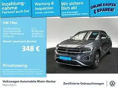 Gebraucht VW T-Roc Cabriolet Move 150 PS (110 kW) 2023 Grau (rauchgrau metallic) Cabrio