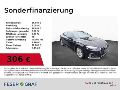 Gebraucht Audi A5 Sportback Comfort 163 PS (119 kW) 2020 Mythosschwarz metallic Kleinwagen