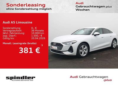 Gebraucht Audi A5 204 PS (150 kW) 2025 Gletscherweiß metallic Limousine