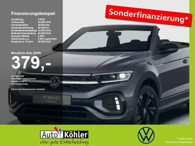 Neu VW T-Roc Cabriolet R-line 150 PS (110 kW) 2026 Rauchgrau / schwarz Cabrio