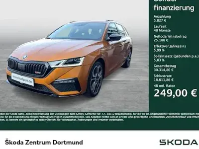 Brugt Skoda Octavia RS 265 HK (194 kW) 2022 Orange Stationcar