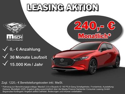 Neu Mazda 3 Homura-Line 140 PS (102 kW) 2025 Rot Limousine