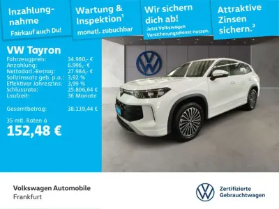Gebraucht VW Tayron Life 150 PS (110 kW) 2025 Oryxweiß perlmutteffekt SUV