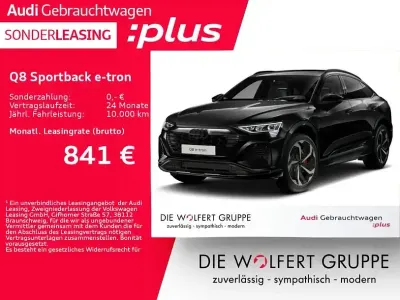 Gebraucht Audi Q8 e-tron S-Line 300 kW (408 PS) 2024 Mythosschwarz metallic SUV