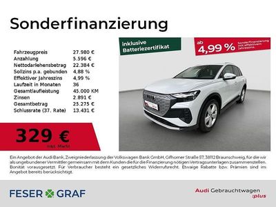 Gletscherweiß Gebraucht 2022 Audi Q4 e-tron Advanced SUV | 27.980 € (Guter Preis)