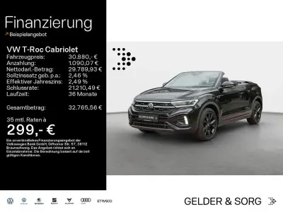 Gebraucht VW T-Roc Cabriolet R-line 150 PS (110 kW) 2023 Schwarz Cabrio