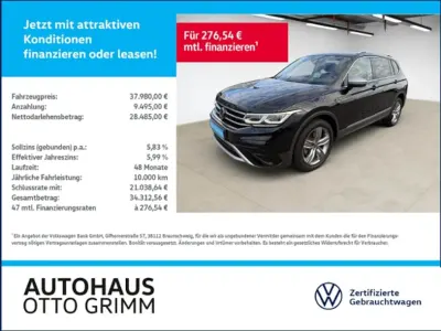 Gebraucht VW Tiguan Allspace Elegance 200 PS (147 kW) 2023 Deep black perleffekt (metallic) SUV