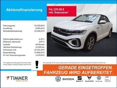 Gebraucht VW T-Roc Cabriolet R-line 150 PS (110 kW) 2025 Pure white schwarz Cabrio