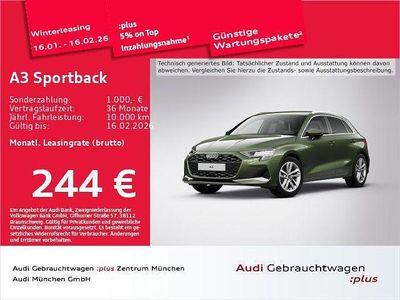 Distriktgrün metallic Gebraucht 2025 Audi A3 Advanced Limousine | 31.867 € (Guter Preis)