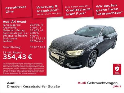 Brillantschwarz Gebraucht 2021 Audi A4 Ambiente Kombi | 29.980 € (Fairer Preis)