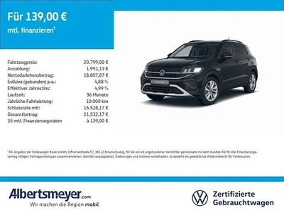 Gebraucht VW T-Cross Goal 70 PS (51 kW) 2025 Schwarz SUV