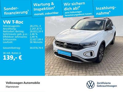 Pure white/schwarz Gebraucht 2025 VW T-Roc Goal SUV | 27.450 € (Guter Preis)