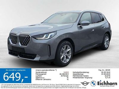 Nuova BMW X3 Sport Line 190 CV (139 kW) 2025 Grigio SUV
