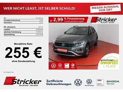 Gebraucht VW T-Roc Goal 150 PS (110 kW) 2025 Indiumgrau metallic schwarz SUV