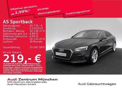 Gebraucht Audi A5 Sportback Ambiente 204 PS (150 kW) 2022 Manhattangrau metallic Kleinwagen