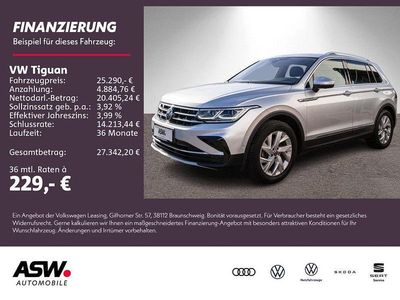 Reflexsilber metallic Gebraucht 2021 VW Tiguan Elegance SUV | 25.290 € (Guter Preis)