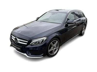 Usata Mercedes C220 AMG line 171 CV (125 kW) 2018 Blu Station wagon