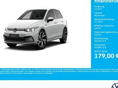 Used VW Golf VIII Style 131 HP (96 kW) 2024 White Sedan