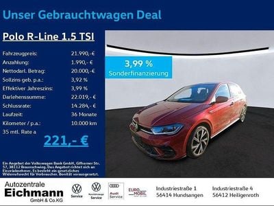 Second-hand VW Polo R-line 110 CP (80 kW) 2022 Roșu Hatchback