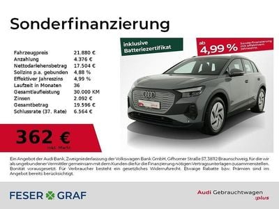 Grau Gebraucht 2022 Audi Q4 e-tron Sport SUV | 21.880 € (Superpreis)