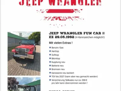Gebraucht Jeep Wrangler 89 PS (65 kW) 1992 Rot SUV