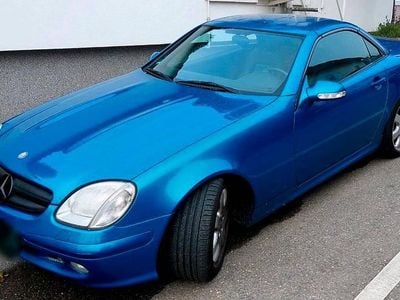 Usata Mercedes SLK320 218 CV (160 kW) 1999 Blu Cabrio