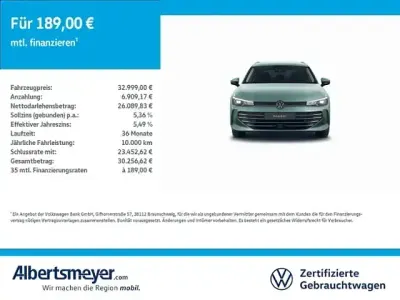 Gebraucht VW Passat Business 110 PS (80 kW) 2025 Grün Kombi
