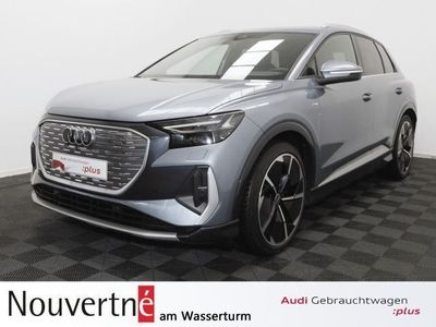 Geysirblau (blue), metallic Gebraucht 2021 Audi Q4 e-tron S-Line SUV | 39.950 € (Teuer)