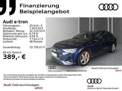 Navarrablau metallic Gebraucht 2021 Audi e-tron Ambiente SUV | 29.614 € (Fairer Preis)