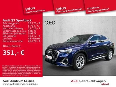 Gebraucht Audi Q3 Sportback S-Line 245 PS (180 kW) 2021 Blau SUV
