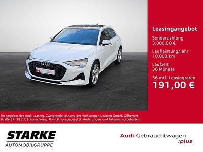 Weiß (gletscherweiß metallic) Gebraucht 2025 Audi A3 Advanced Limousine | 35.960 € (Guter Preis)