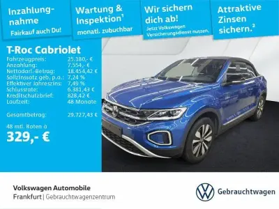 Gebraucht VW T-Roc Cabriolet Goal 116 PS (85 kW) 2025 Blau Cabrio