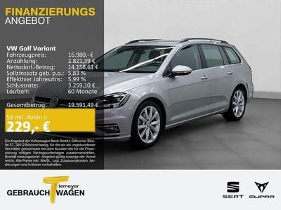 Second-hand VW Golf VII Highline 125 CP (91 kW) 2018 Argintiu Break