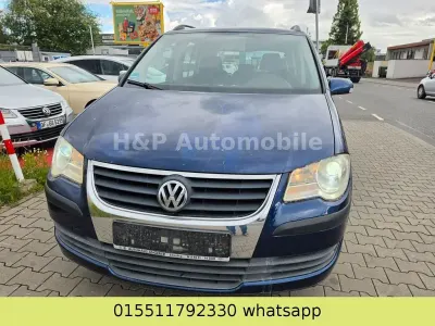 Gebraucht VW Touran Conceptline 105 PS (77 kW) 2007 Blau Van / Kleinbus
