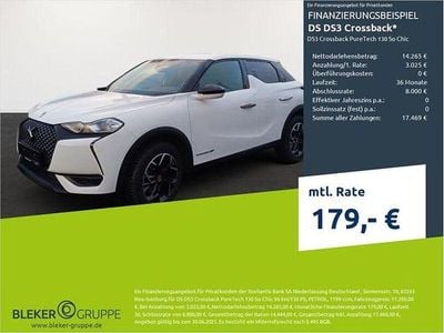 Gebraucht DS Automobiles DS3 Crossback So Chic 131 PS (96 kW) 2020 Lack weiß SUV