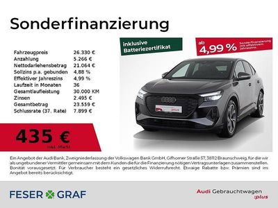 Taifungrau metallic Gebraucht 2022 Audi Q4 Sportback e-tron Ambiente SUV | 26.330 € (Teuer)