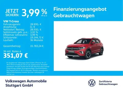 Brugt VW T-Cross R-line 116 HK (85 kW) 2025 Rød SUV