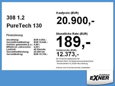 Weiss Gebraucht 2023 Peugeot 308 GT Limousine | 20.900 € (Fairer Preis)