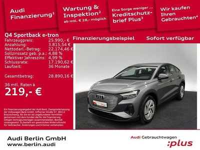 Gebraucht Audi Q4 Sportback e-tron Comfort 125 kW (170 PS) 2023 Taifungrau metallic SUV