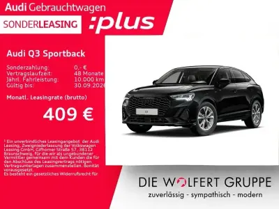 Gebraucht Audi Q3 Sportback S-Line 150 PS (110 kW) 2025 Mythosschwarz metallic SUV