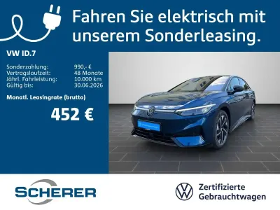Gebraucht VW ID.7 IQ Drive 210 kW (286 PS) 2025 Aquamarinblau metallic Limousine