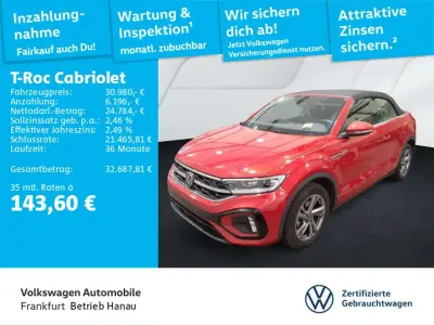 Gebraucht VW T-Roc Cabriolet R-line 150 PS (110 kW) 2025 Rot Cabrio