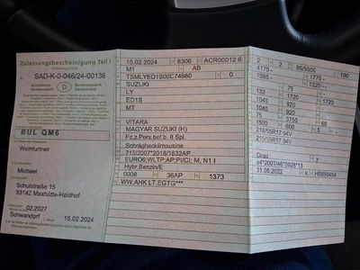 Second-hand Suzuki Vitara 129 CP (94 kW) 2024 Argintiu SUV