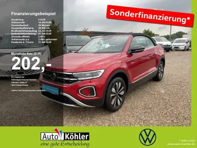 Gebraucht VW T-Roc Cabriolet Goal 116 PS (85 kW) 2025 Kings red metallic schwarz Cabrio
