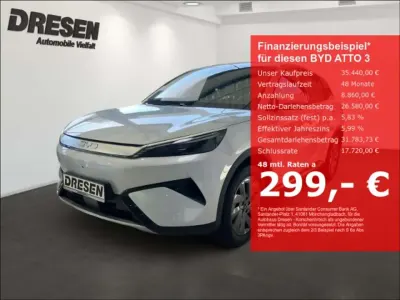 Ny BYD Atto 3 Design 230 kW (313 HK) 2026 Hvid SUV